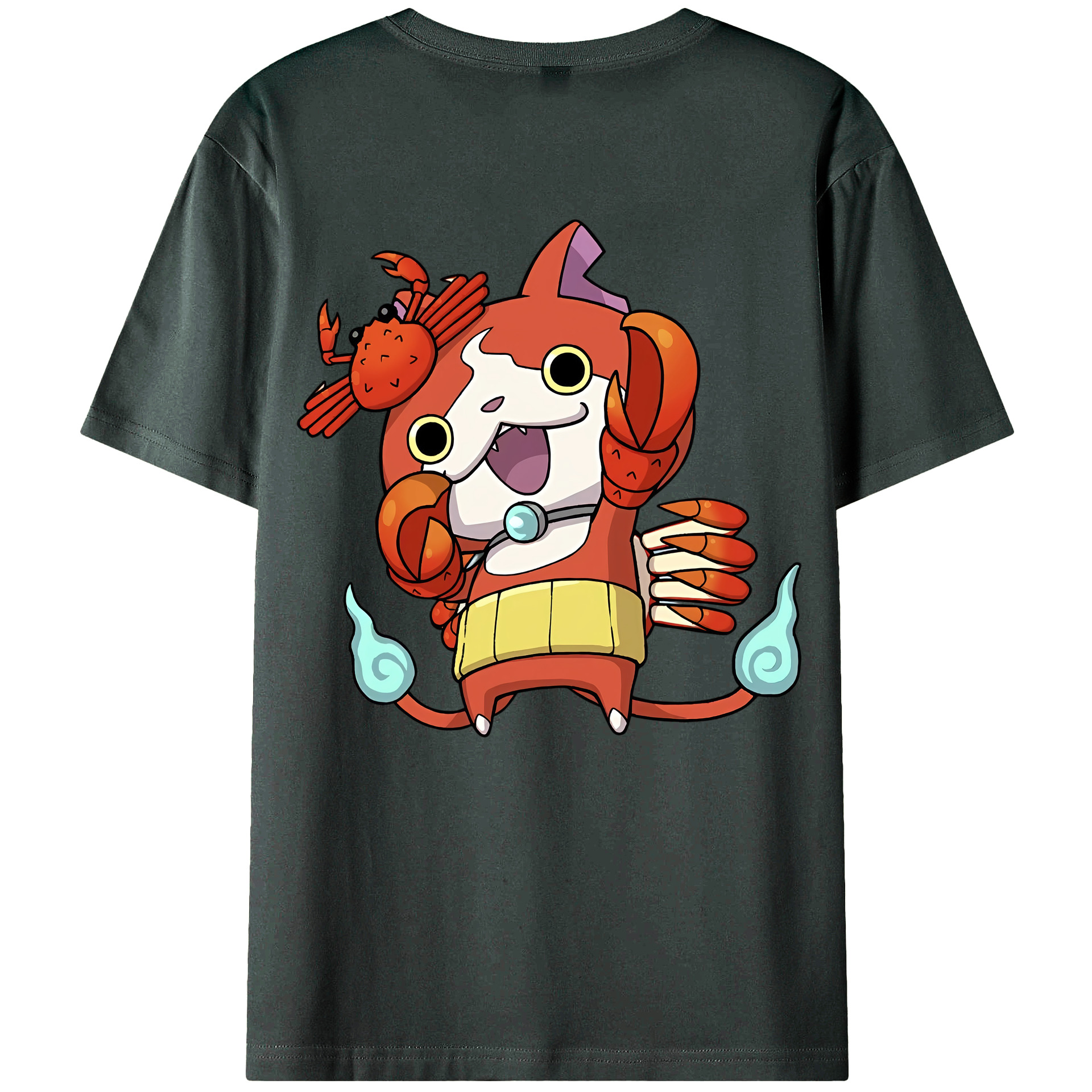 （画像用） 妖怪ウォッチ Yo-kai Watch 綿100％ メンズ半袖Tシャツ（バックプリント） 通気性